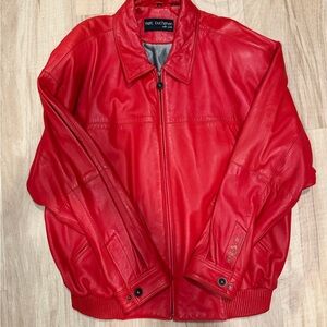 Marc Buchanan Pelle Pelle Red Leather Jacket